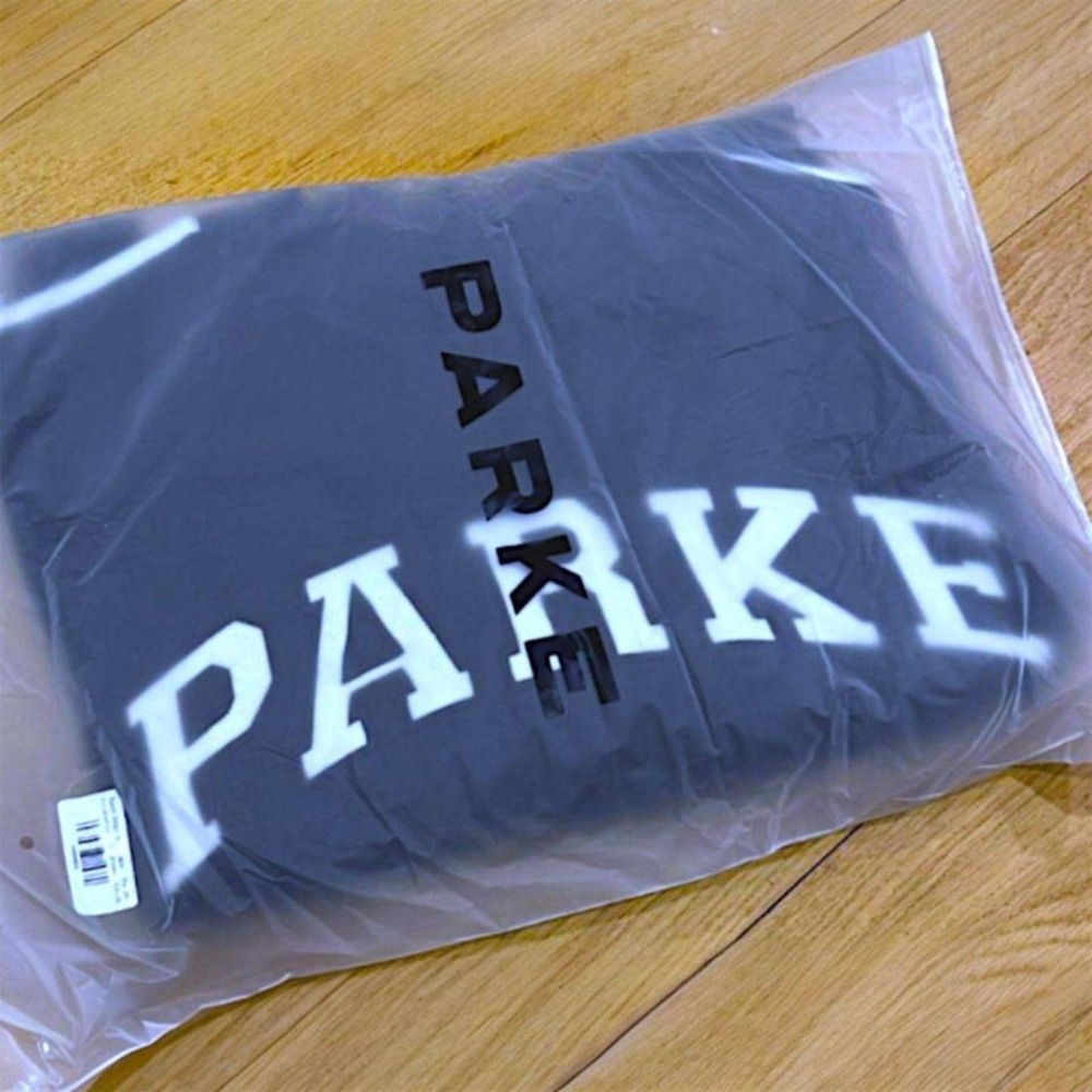 PARKE Sport Stripe Mockneck Sweatshirt Shadow Navy Blue L/XL NWT - Picture 6 of 7